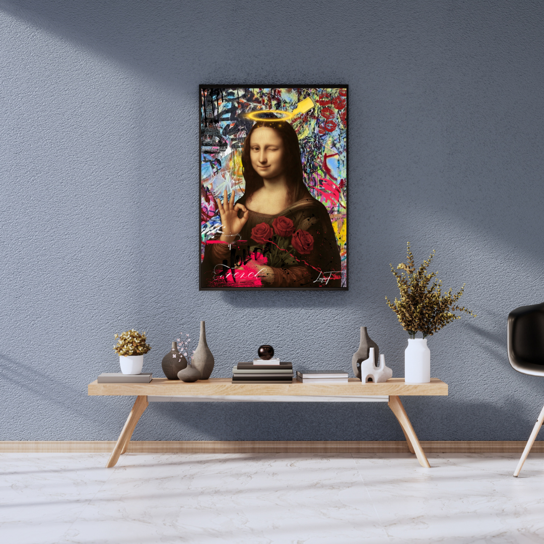 "ICONIC SMILE" – Mona Lisa in modern Pop Art style