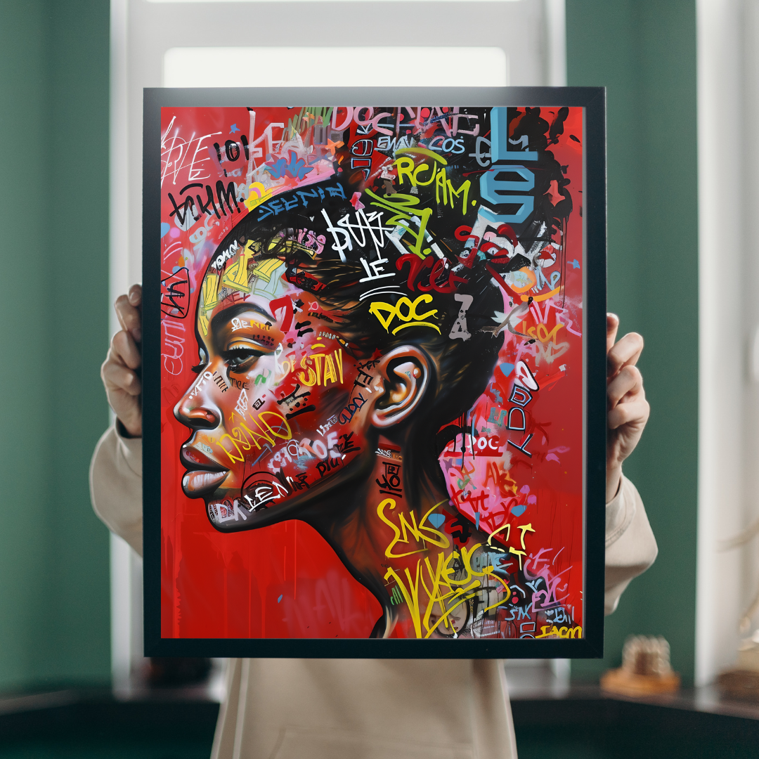 Urban Queen – Street Art Portrait of a Strong Woman