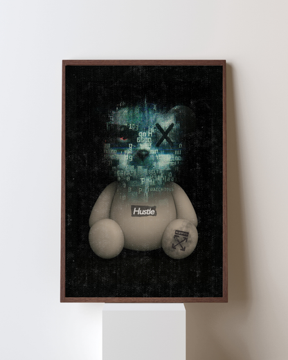 “HUSTLE TEDDY” – The business bear in pop art style