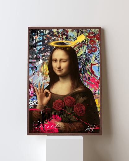 "ICONIC SMILE" – Mona Lisa in modern Pop Art style