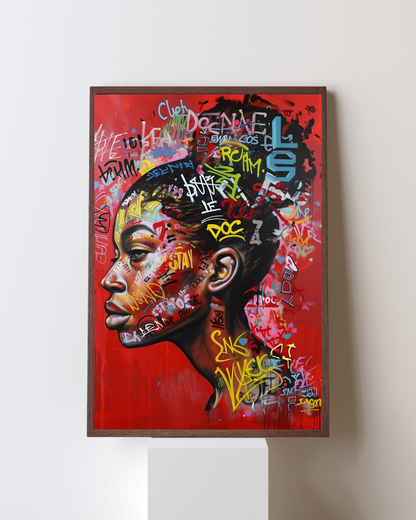 Urban Queen – Street Art Portrait of a Strong Woman