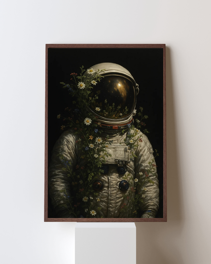 “ASTRONAUT &amp; FLOWERS” – Pop Art Astronaut Image Meets Flower Power