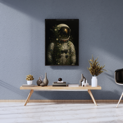 “ASTRONAUT &amp; FLOWERS” – Pop Art Astronaut Image Meets Flower Power
