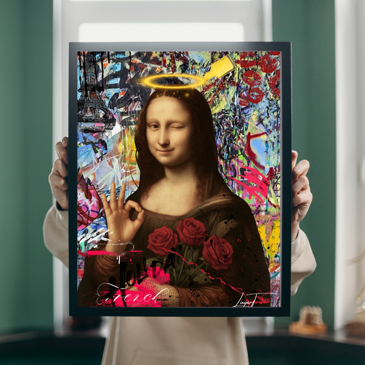 "ICONIC SMILE" – Mona Lisa in modern Pop Art style