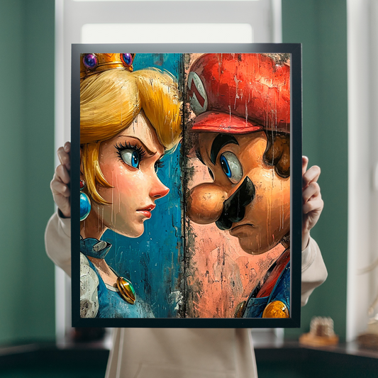 Pixel Lovers – Mario & Peach im Pop Art Style